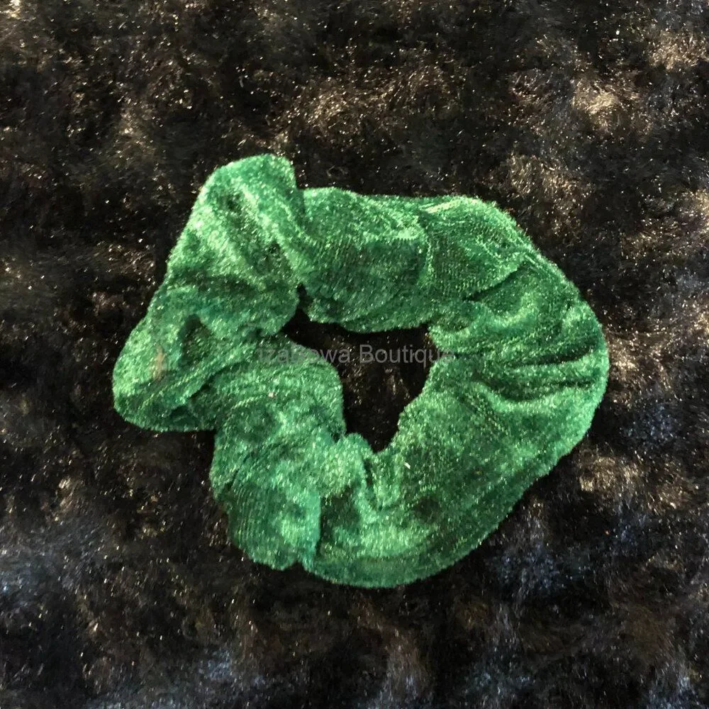 Bundle (6) Velvet & Chiffon Scrunchie   SC8110  Handmade NWT Boutique